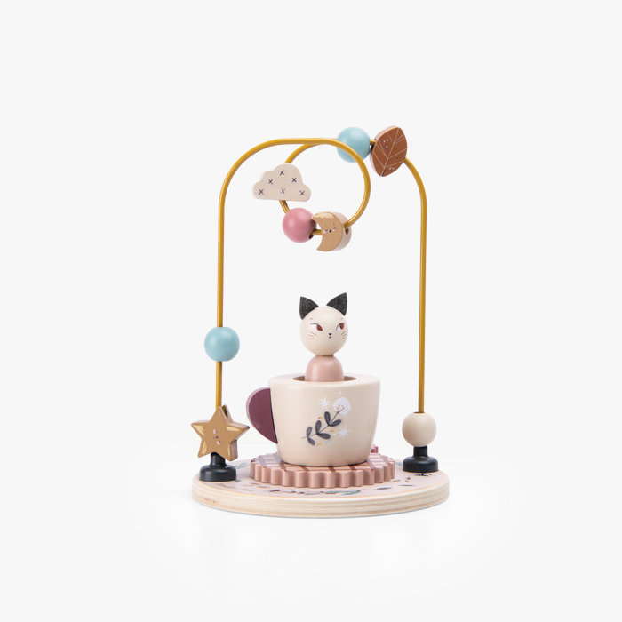 法國 Moulin Roty 雨後系列-堆疊積木珠迷宮玩具組
