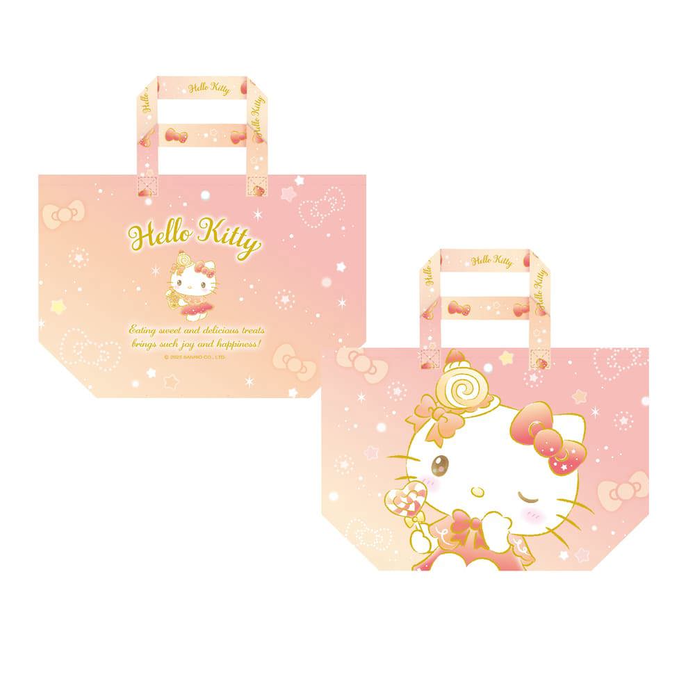 三麗鷗購物袋PP編織 HelloKitty閃亮甜心