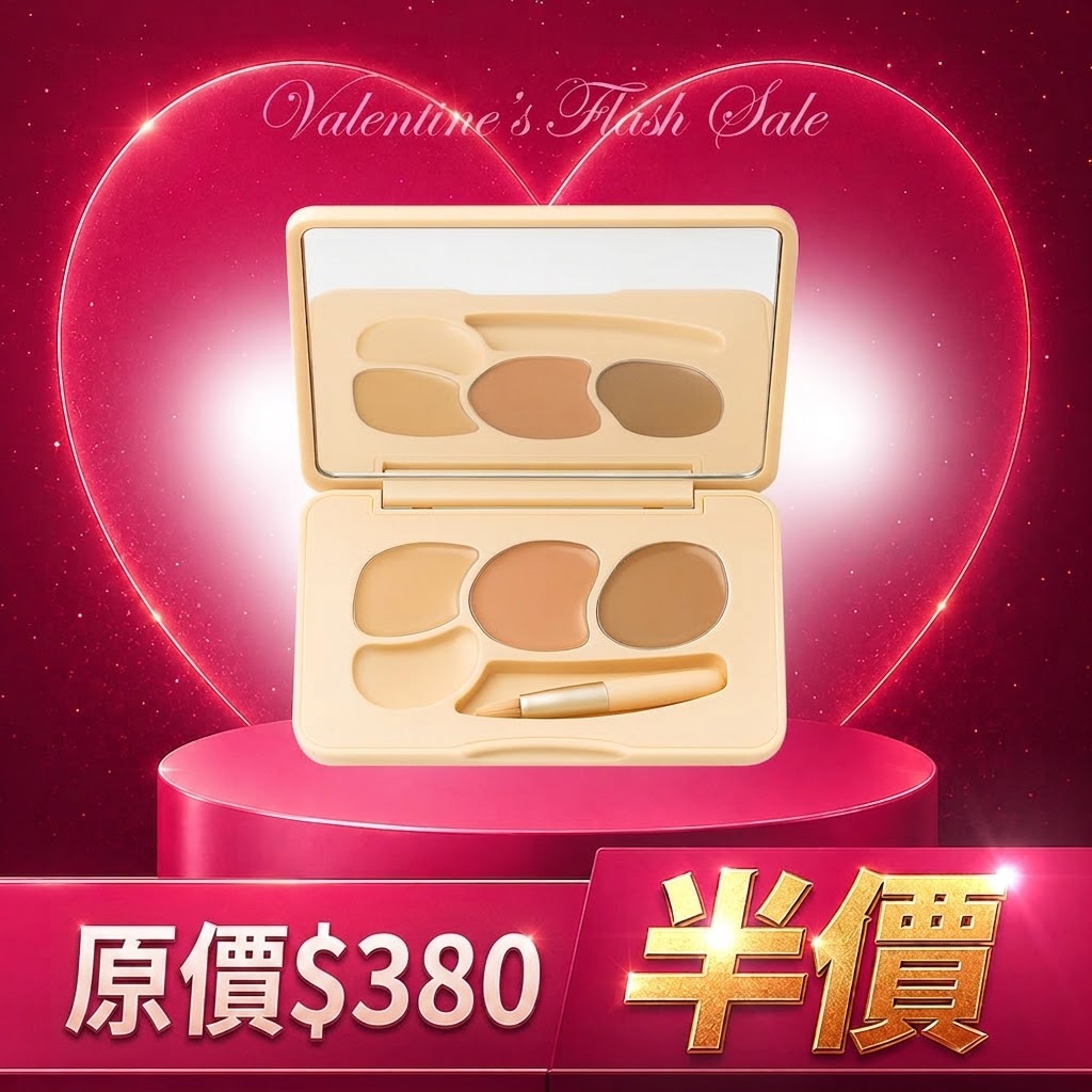 【黑眼圈失蹤】CINQUAIN思珂 萬用三色遮瑕盤-售價已折