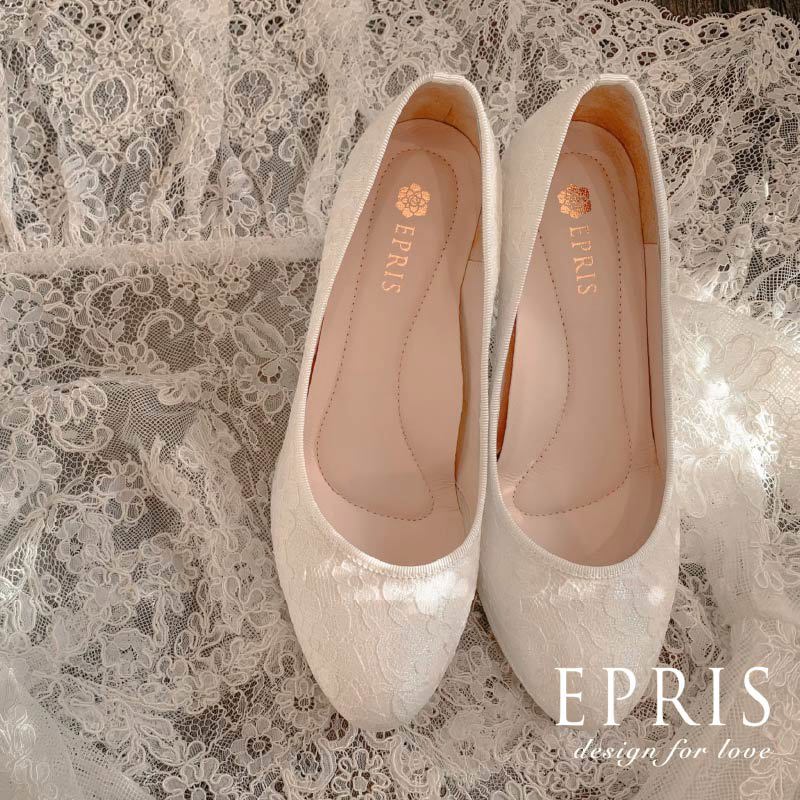 現貨 MIT小中大尺碼新娘婚鞋推薦 玫瑰女神-P020-P205-P393 大尺碼婚鞋 大尺碼高跟鞋 花朵蕾絲真皮腳墊高跟鞋21-30 EPRIS艾佩絲-閃耀白