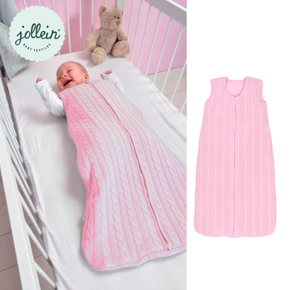 Jollein 針織鋪棉無袖睡袍-粉 C-016-510-64896