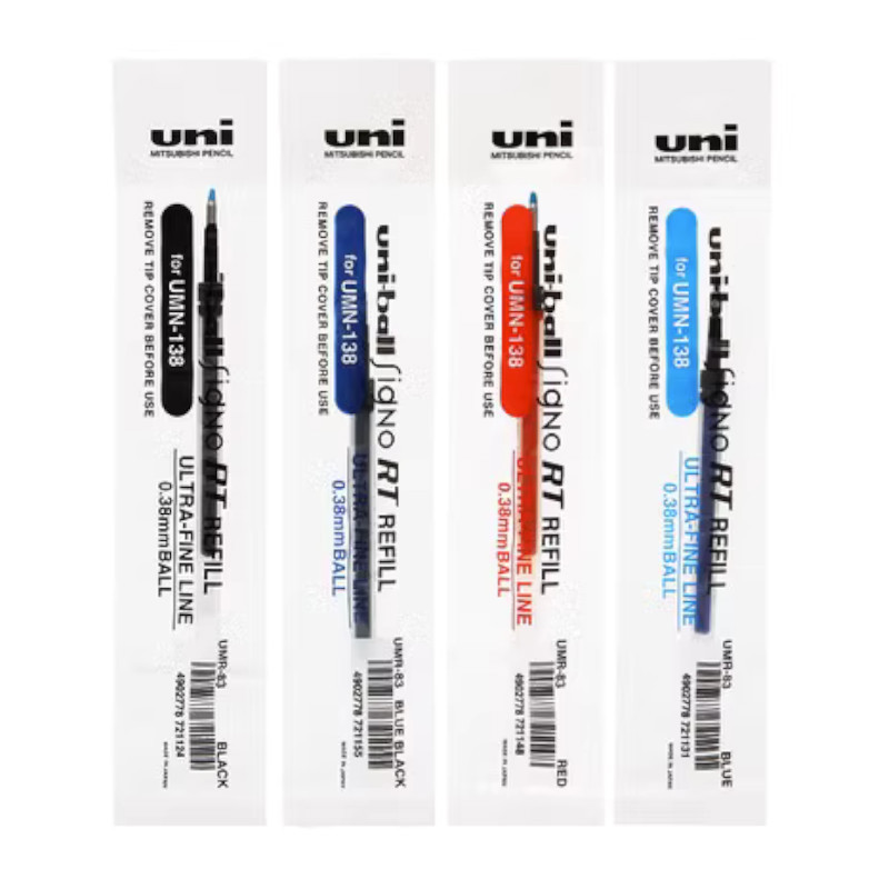 Uni三菱 鋼珠筆芯UMR-83 0.38 (138)-紅/深藍/黑/藍