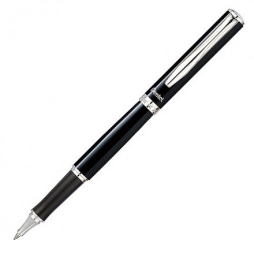 Pentel 金屬中性筆 K611-AT-黑桿 (刻字筆)