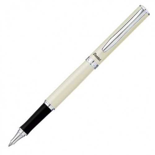 Pentel 金屬中性筆 K611-AT-白桿 (刻字筆)