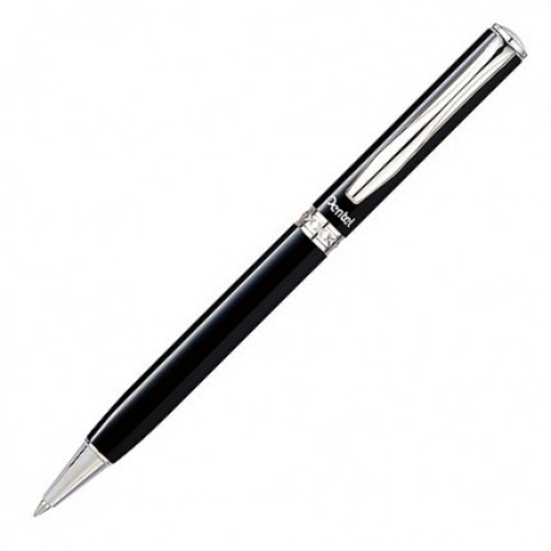 Pentel 金屬原子筆 B811-AT 黑桿 (刻字筆)