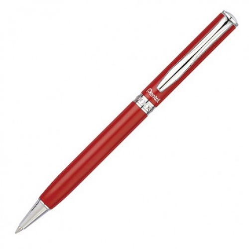 Pentel 金屬原子筆 B811-AT 紅桿 (刻字筆)