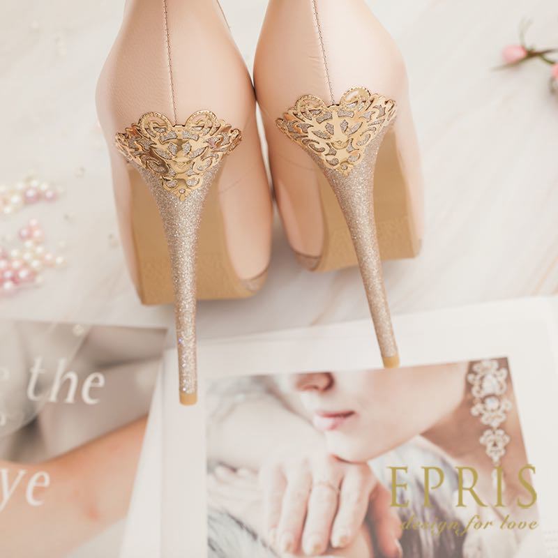 現貨 圓頭超高跟鞋推薦 皇室公主-P098 全羊皮舒適好穿跟鞋 21-25.5 EPRIS艾佩絲-甜美粉