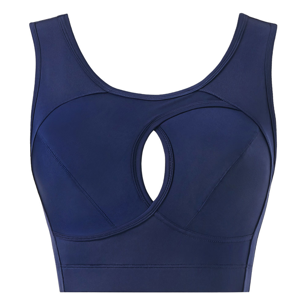 雙C防擴對策 2S瞬排運動內衣挖背款-海軍藍