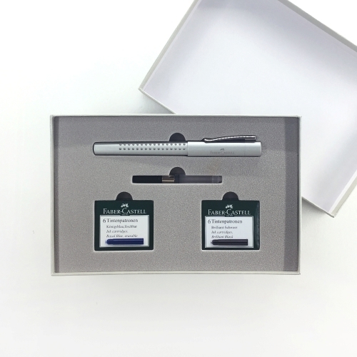 輝柏 Faber- Castell 好點子鋼筆禮盒組(銀)/EF尖