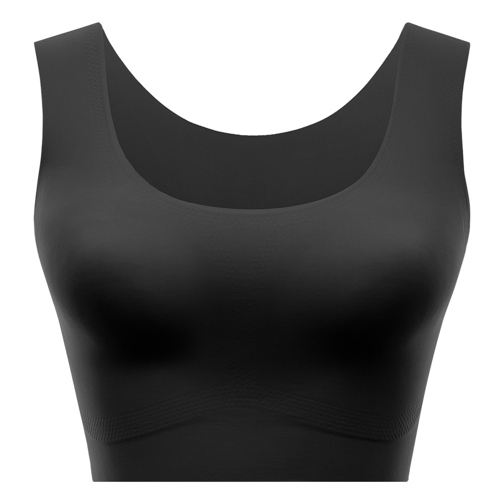 ZEROtouch  U領撫背無痕內衣-黑灰色