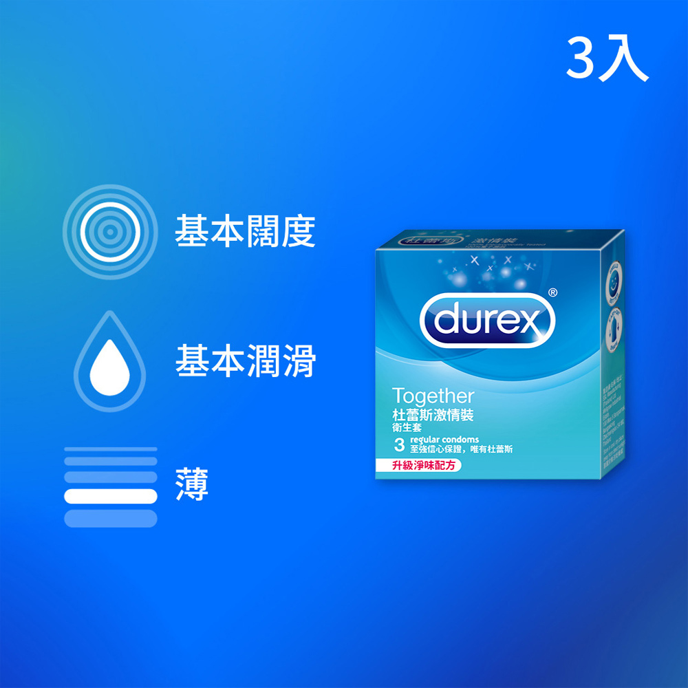 【加價購】杜蕾斯激情裝衛生套3入