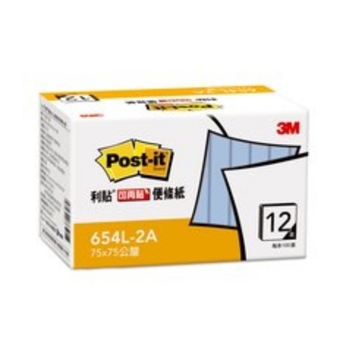 3M 654L 3x3 12入環保利貼-藍