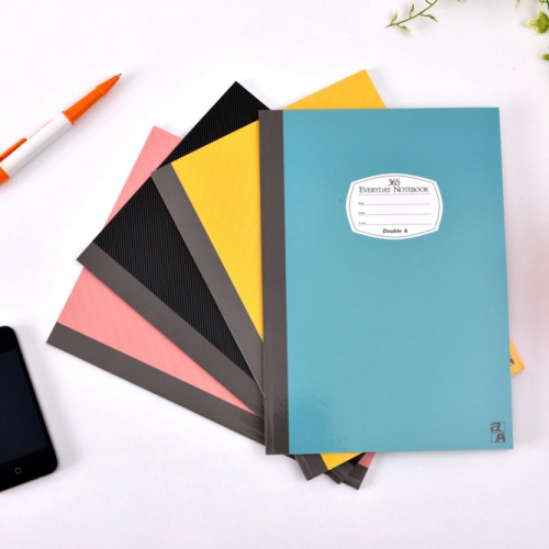 Double A  18K膠裝筆記本每日經典系列(粉/黑/藍/黃/紫)