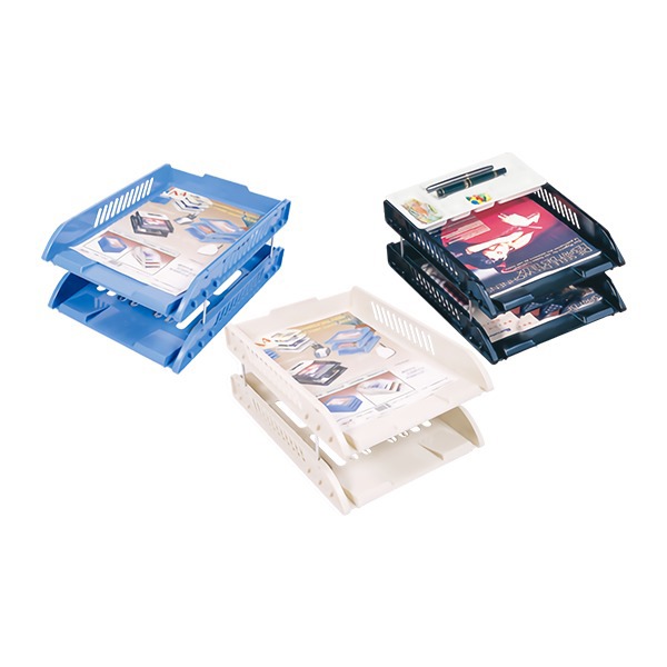 WIP A4二層公文架-附鐵支架(黑)