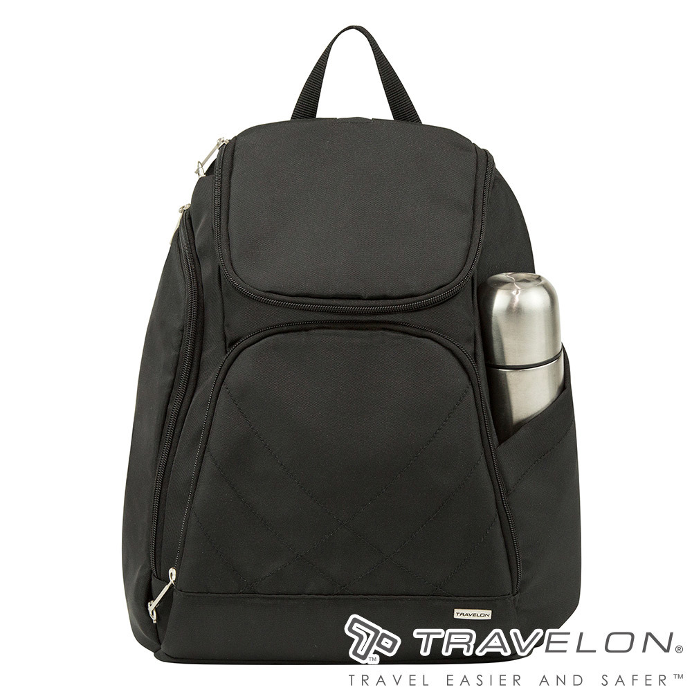 【Travelon美國防盜包】防盜經典後背包(TL-42310 黑)
