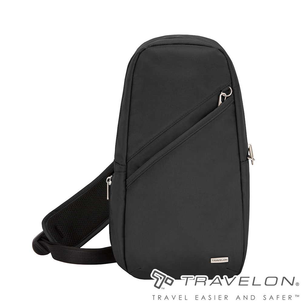 【Travelon美國防盜包】Classic 防盜斜背包 (TL-42887黑)