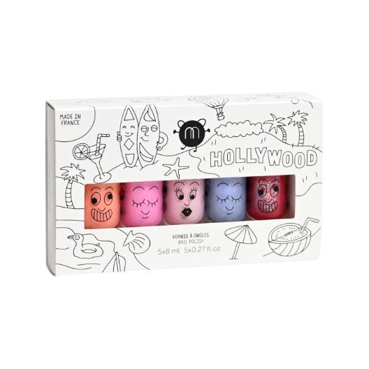 nailmatic 兒童水漾亮彩指甲油-佛朗明哥/多莉/貝拉/瑪琳/小美人魚(好萊塢5入)