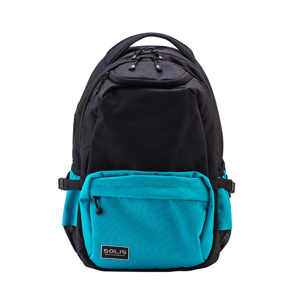 調色盤系列 REISE前袋款小尺寸後背包-鳥藍/黑-設有13吋筆電夾層(可套拉桿箱)