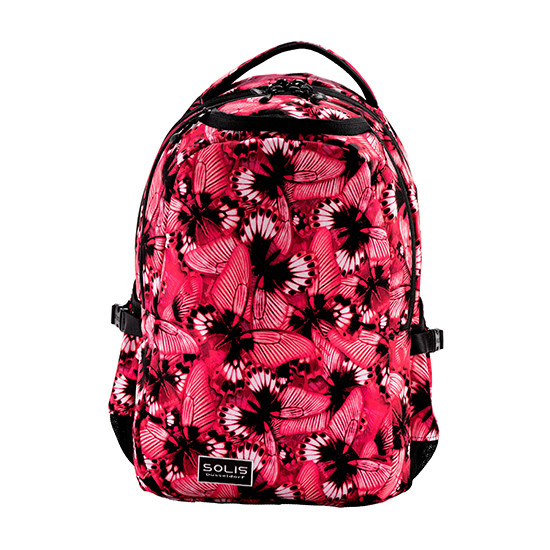 彩蝶飛舞系列 Ultra+小尺寸後背包-浪漫紅-設有13吋筆電夾層