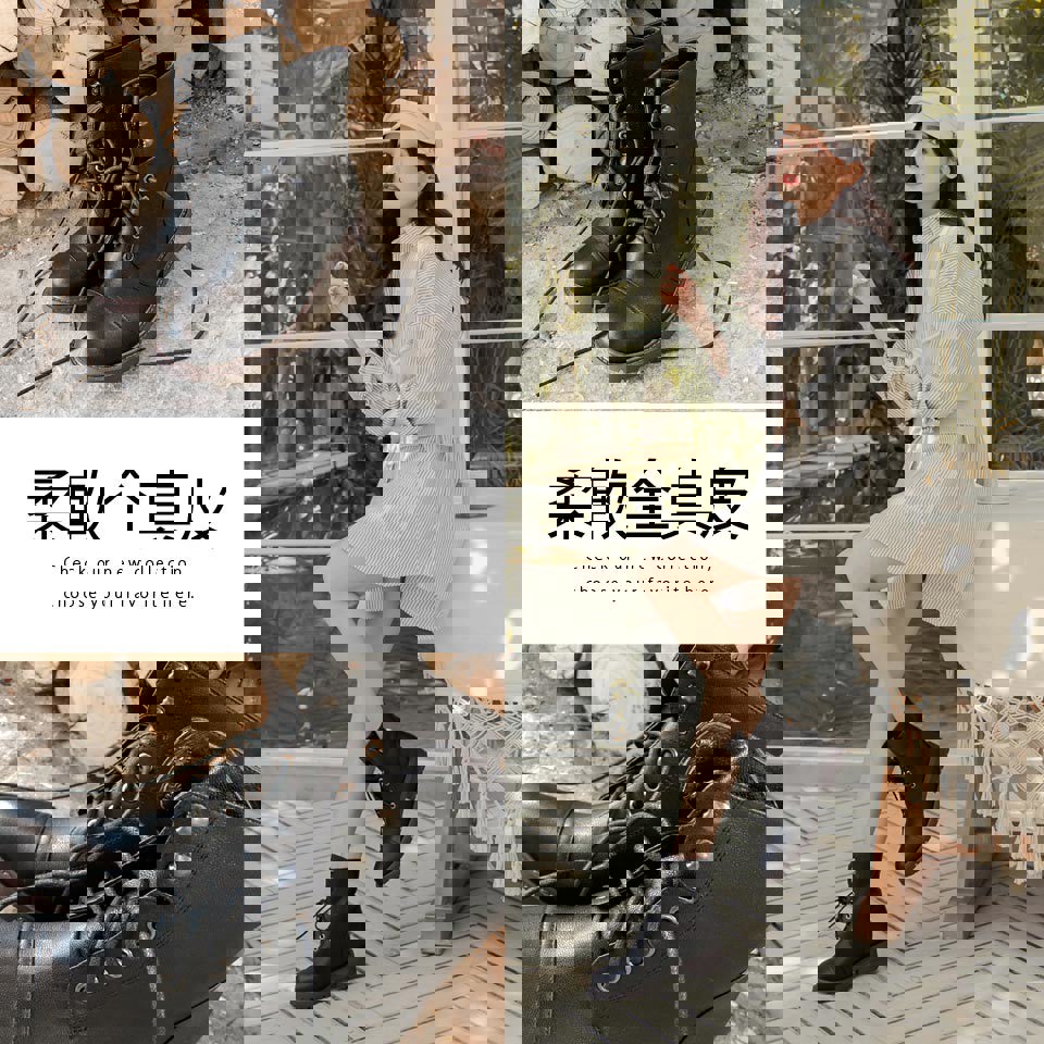 🔥APP限定 絕版品出清49折起🔥Ann’S無畏經典-帥氣6孔綁帶小羊皮短靴3.5cm-黑