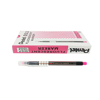 PENTEL S512 螢光筆-粉紅(12入)