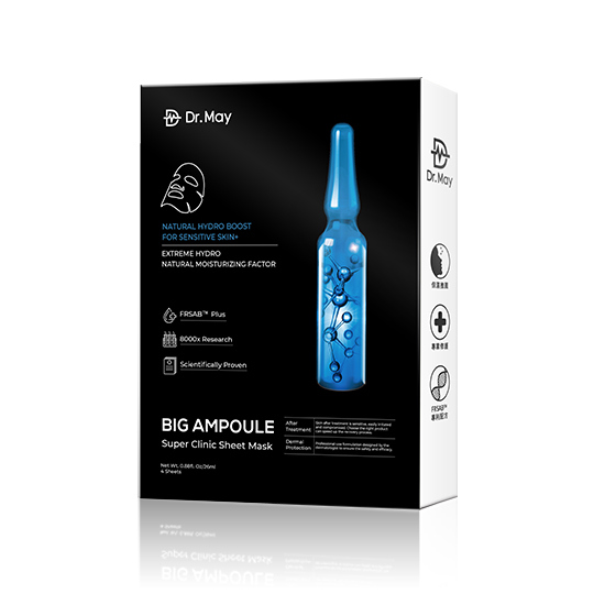【Dr. May】美博士專業級大安瓶水光黑面膜(4片/盒) 任2件5折