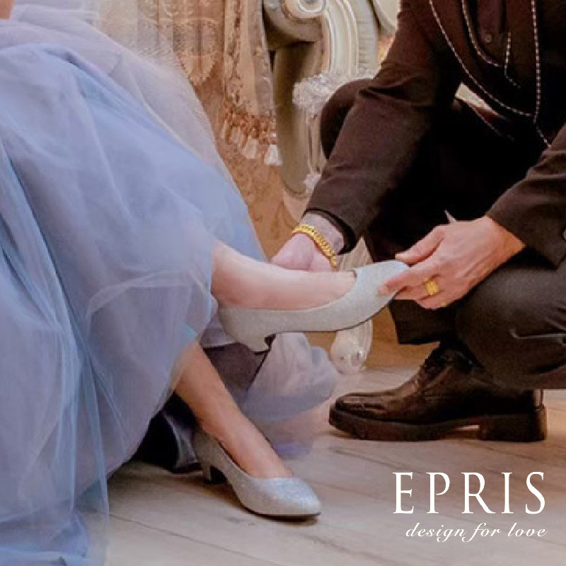 現貨 中跟婚鞋推薦 繁星女神4公分-P191-P192 女鞋品牌 銀色婚鞋 好走不磨腳時尚好搭配 21-27.5 EPRIS艾佩絲-閃耀銀