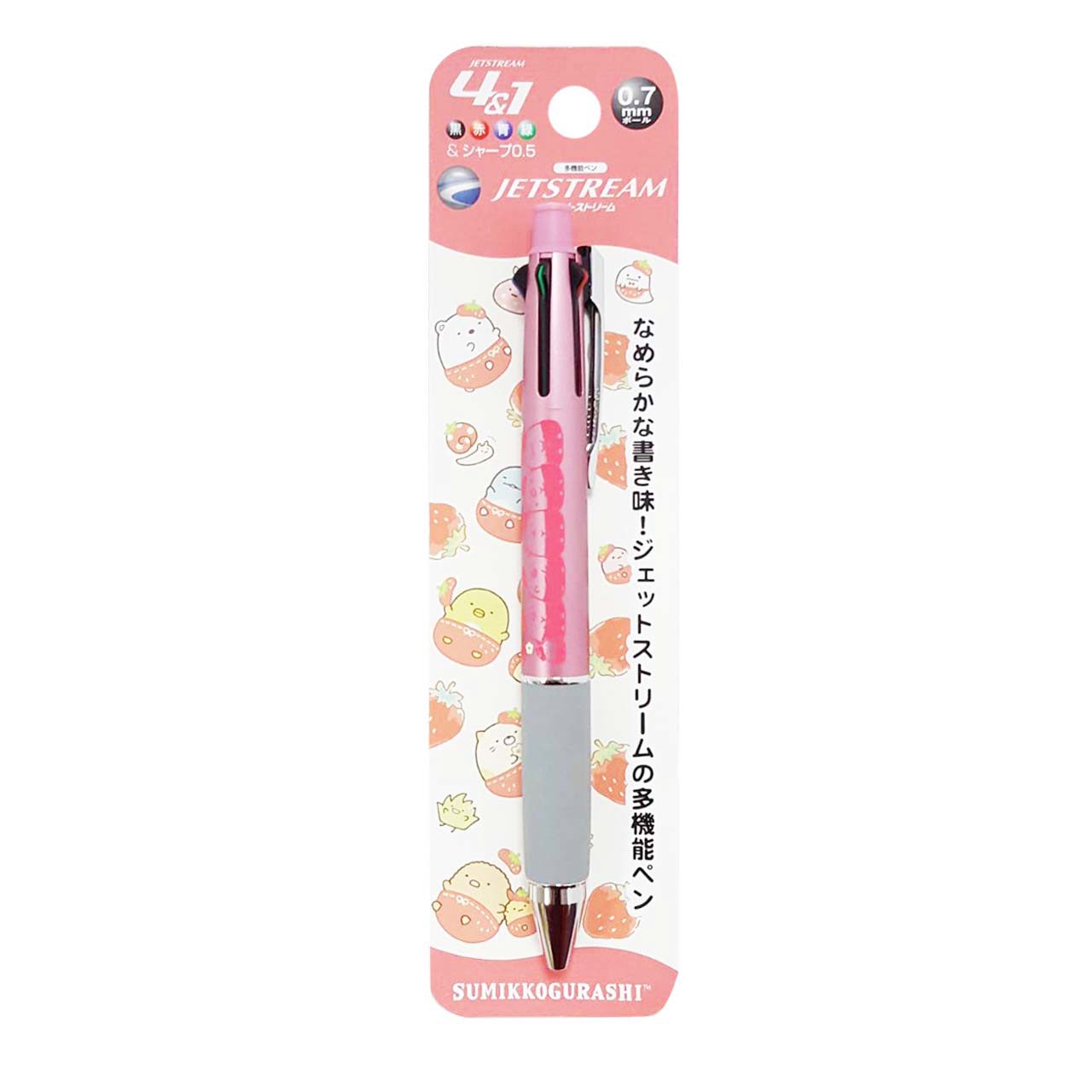 (限量)(日貨)角落生物-小夥伴 三菱0.7多機能筆-粉