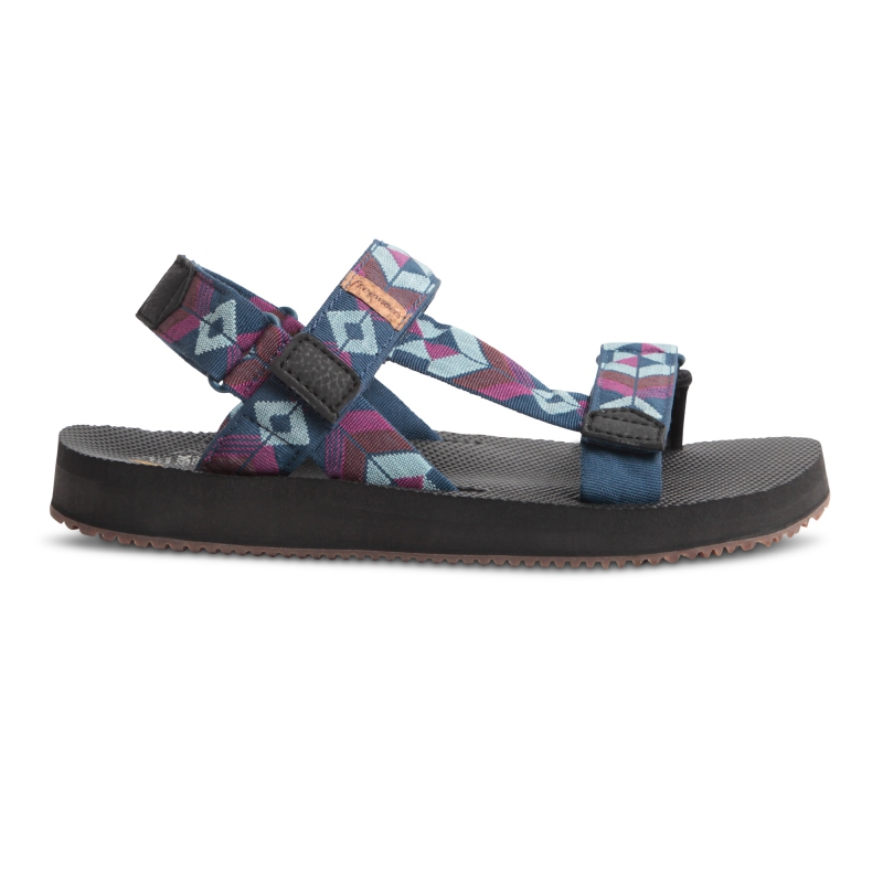 Freewaters - Supreem Sport Print 可拆式涼鞋 / 寬版織帶涼鞋 / 女鞋 / 藍色圖騰