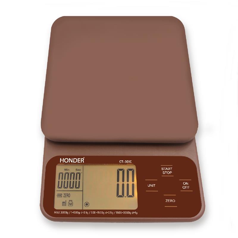 CT301 電子計時秤 3kg（太妃糖咖啡色）