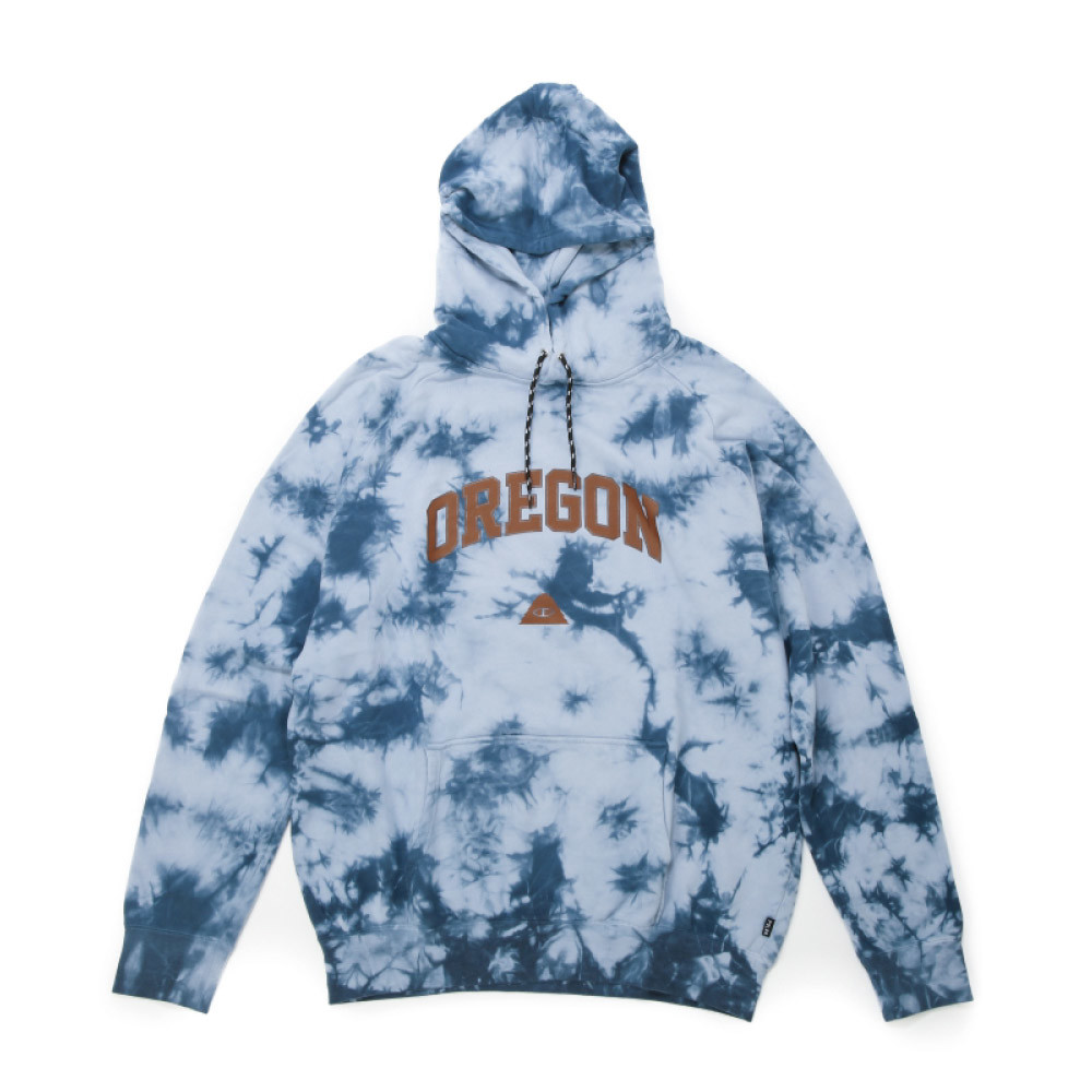 日本限定 POLER TIE DYE RAGLAN HOODIE 連帽大學TEE / 休閒連帽上衣 / 藍色