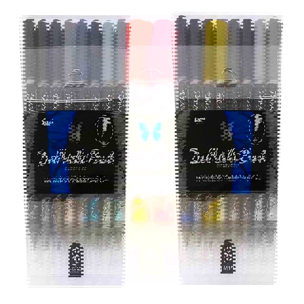 (日貨)Pentel GFH-D8ST 8色蝴蝶毛筆