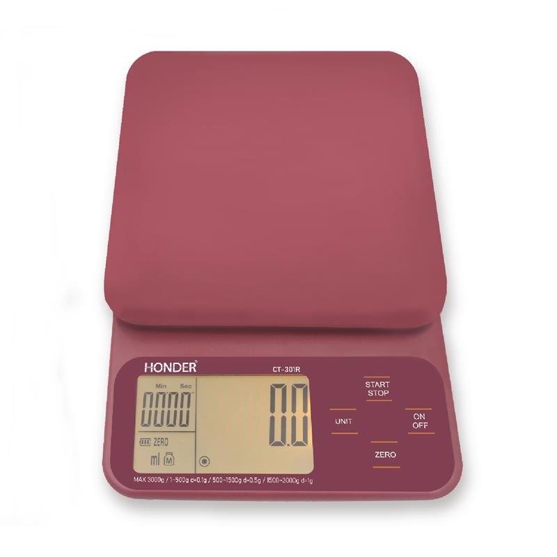 CT301 電子計時秤 3kg（勃根地酒紅）