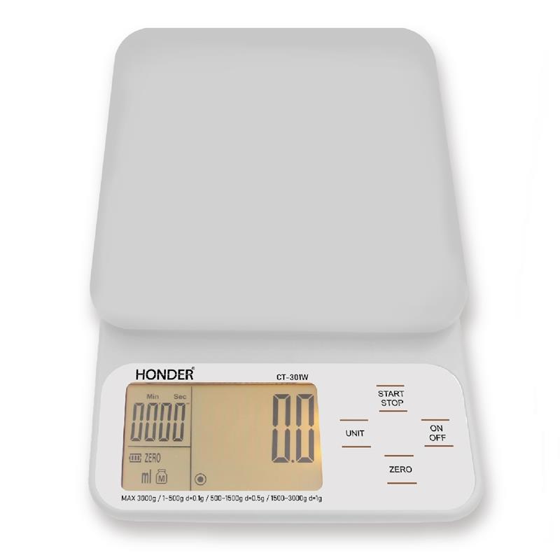 CT301 電子計時秤 3kg（珍珠白）