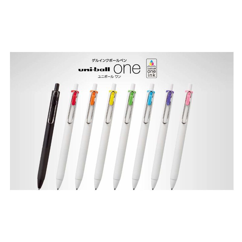 三菱 uni-ball one 超細自動鋼珠筆UMNS-38-(槍黑/深藍/酒紅/嬰兒粉/翠綠/藍/淡粉/柑橘/寶藍/天空藍)
