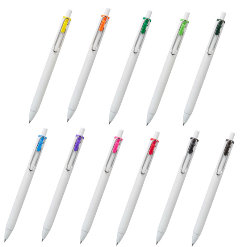 三菱 uni-ball one 超細自動鋼珠筆UMNS-38-(黑/深茶/綠/深綠/萊姆綠/淺藍/橘/粉紅/紅/黃)