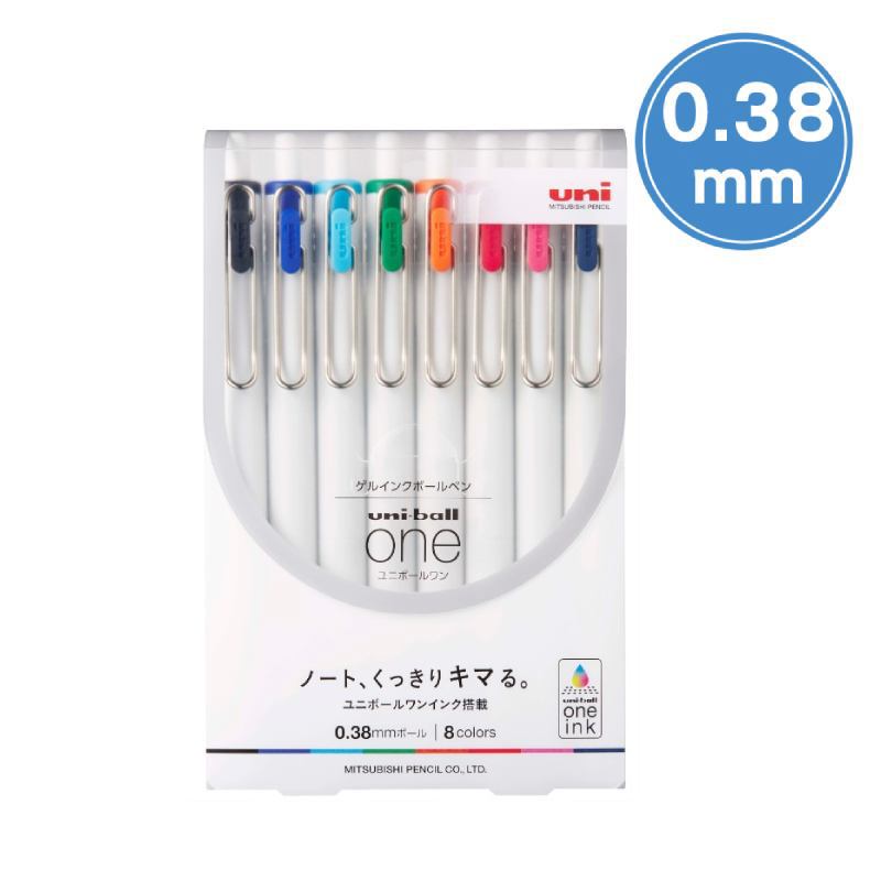 三菱 uni-ball one 超細自動鋼珠筆UMNS-38-八色組