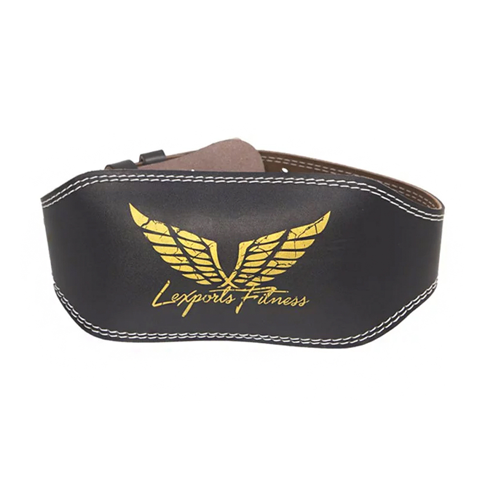 LEXPORTS-專業重訓健美腰帶 -皮革雙扣腰帶(出清特價)