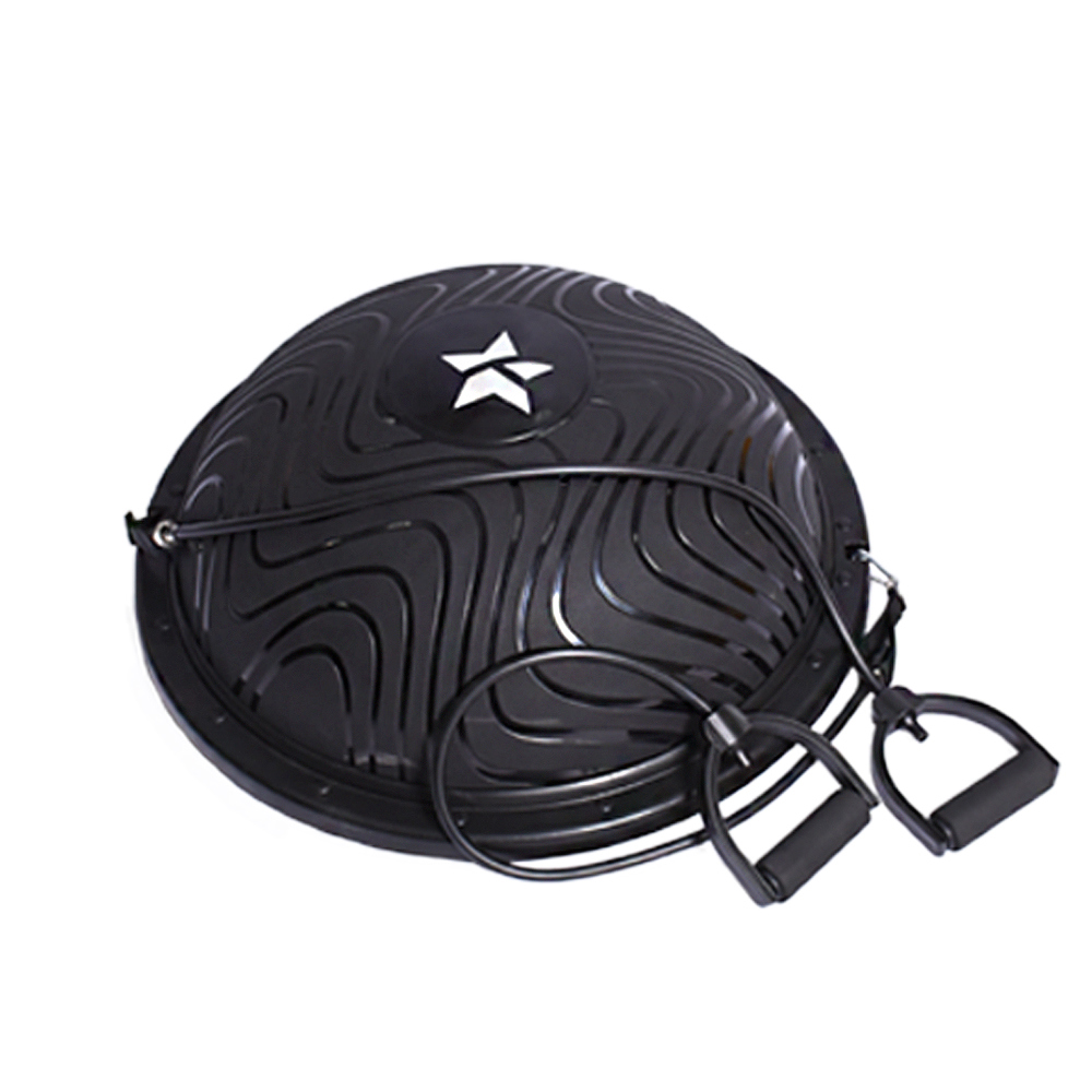 💓預購中💓奇波力半圓平衡球-黑-Fun Sport-(BOSU球/博速球/balance step/波速球/平衡球/抗力球)