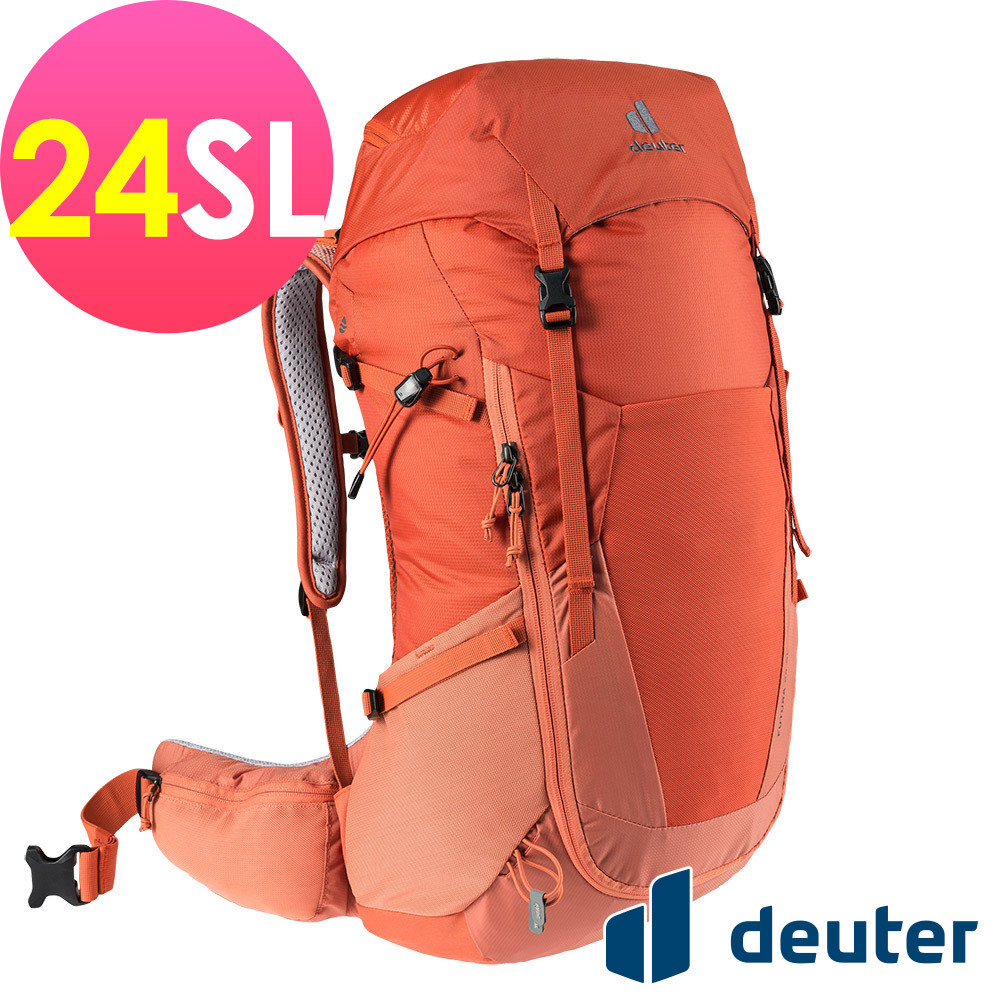 【deuter 德國】 FUTURA透氣網架登山背包/女性窄肩款24SL(3400521橘紅)