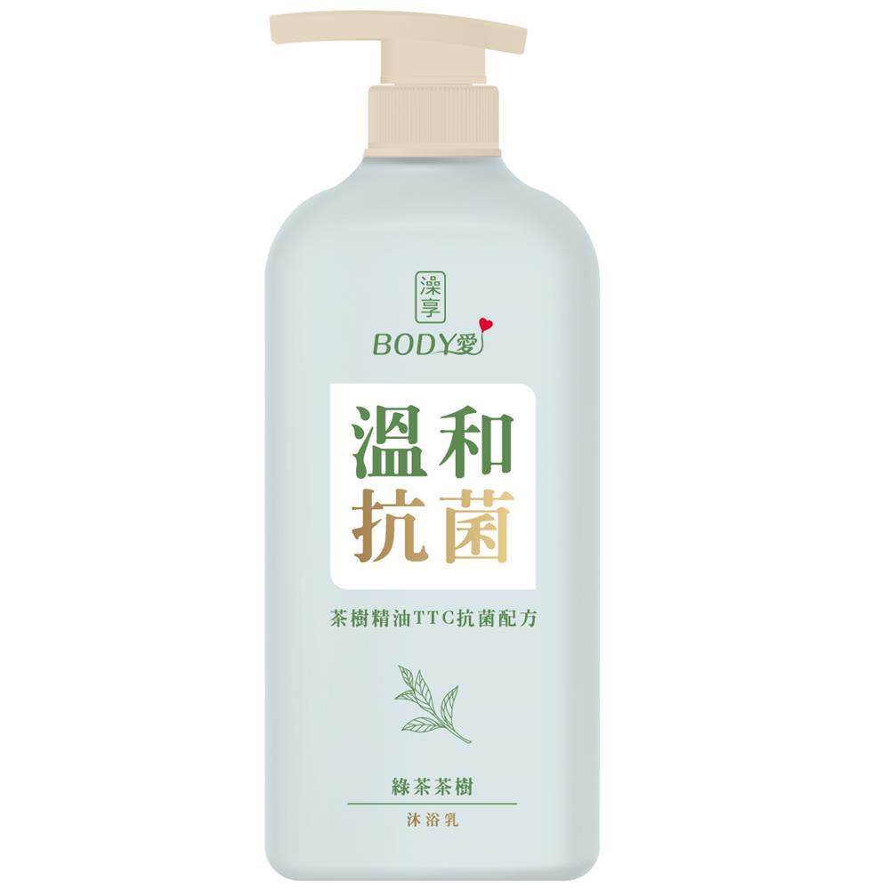 澡享BODY愛抗菌沐浴乳-綠茶茶樹900g
