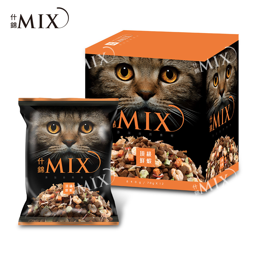 【MIX什錦】貓食 頂級鮮蝦 840g (12包/盒)