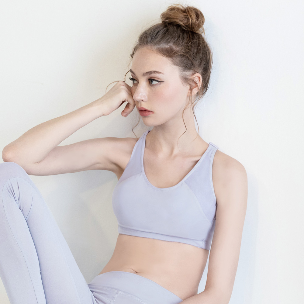 【任2件折100】台灣製包覆透氣無鋼圈運動內衣 B-D罩杯 防震包副乳 灰色 6983-61