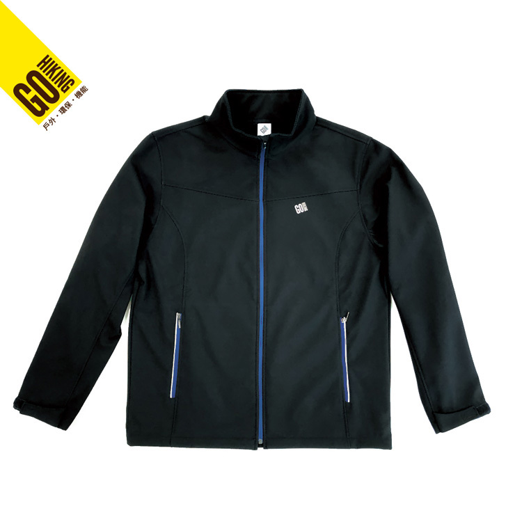 【GOHIKING】男Soft Shell超潑水防風保暖外套 [黑色] 拼色 軟殼  防水 防風外套 | HSJB2MJ20195