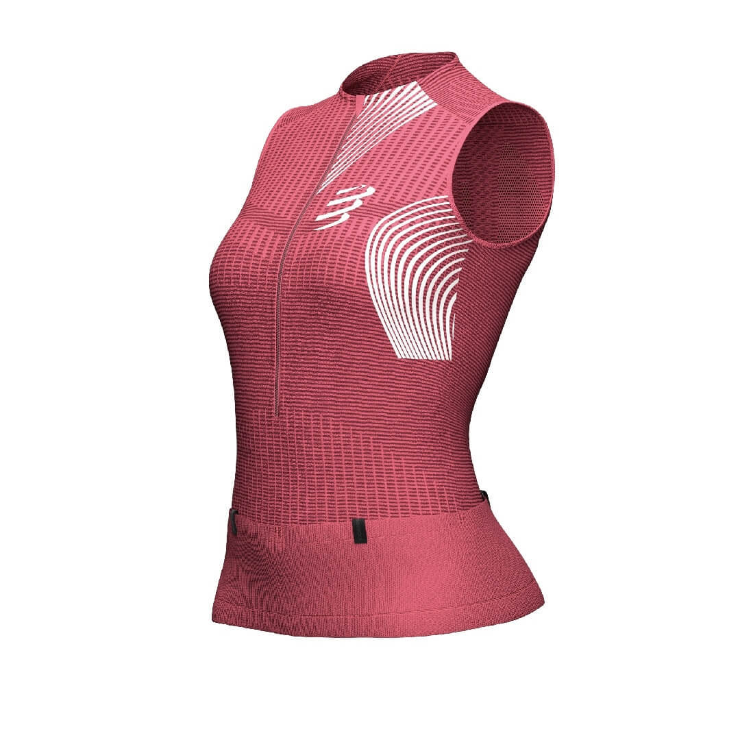 PT3 無袖壓縮跑衣 女款(石榴紅)