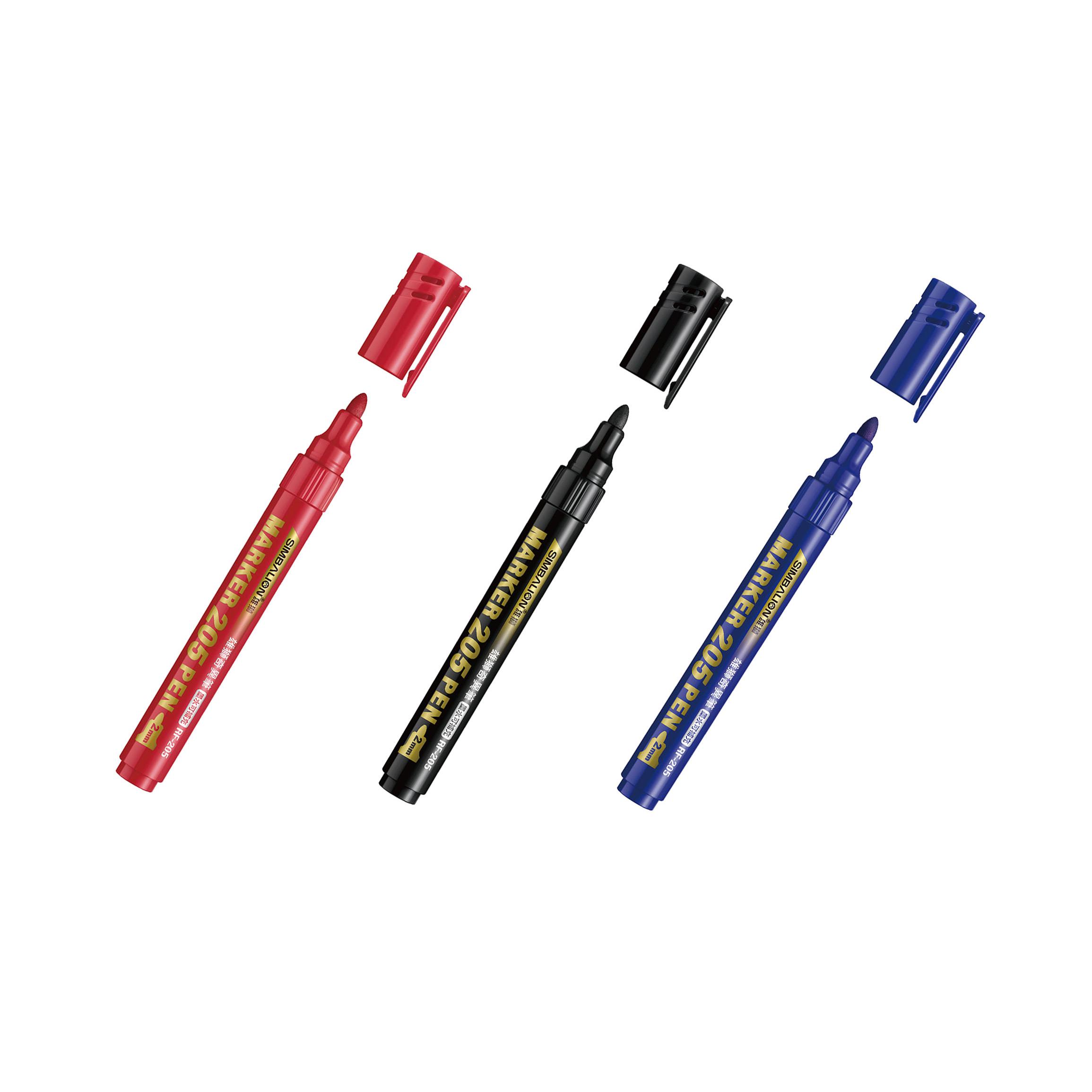 雄獅 RF-205 酒精性奇異筆-(紅/藍/黑)