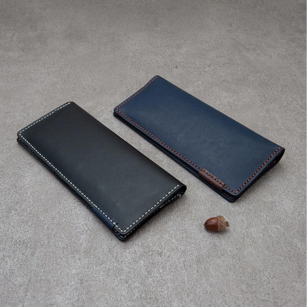 扁長夾 ＿黑色牛皮、藍色牛皮、棕色牛皮、咖色牛皮