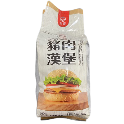 台畜冷凍豬肉漢堡800g