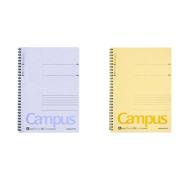 KOKUYO Campus雙線圈筆記本B5 A罫-(藍紫/黃)