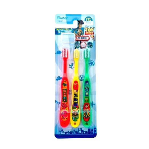 (限量)(日貨)SKATERx玩具總動員4 牙刷套組(3色入/套組)(3~5歲適用/軟毛)